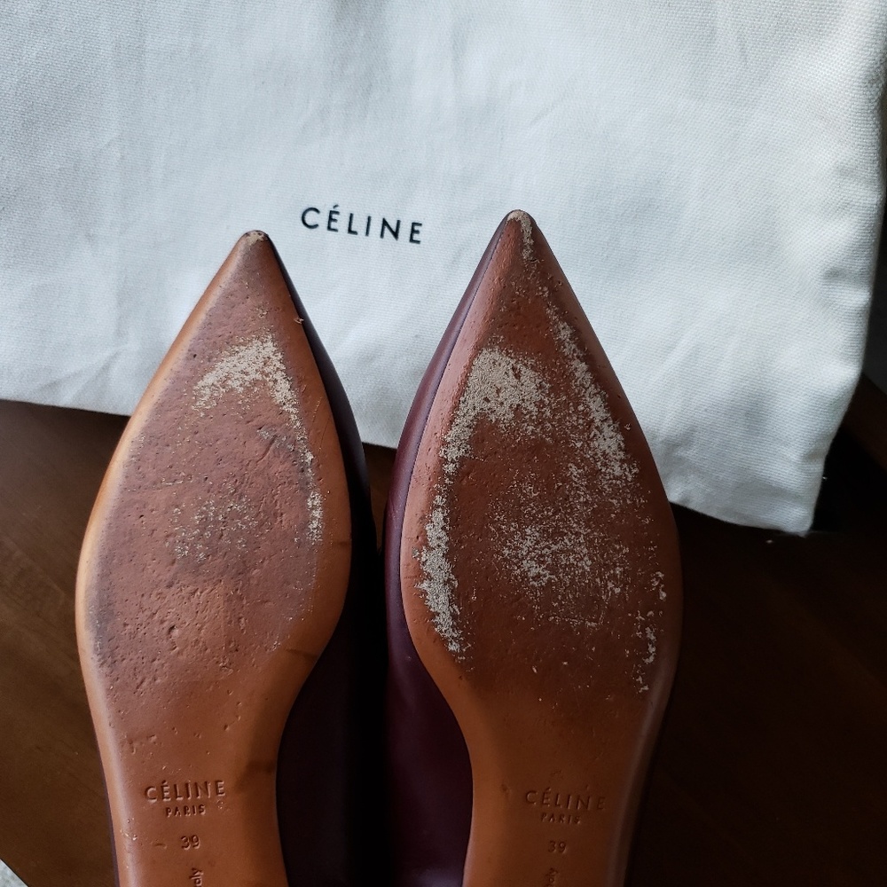 Celine Snakeskin Loafers (Burgundy, Size 39) - Picture 3 of 7